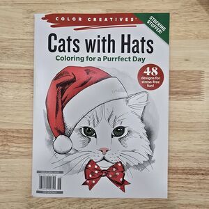 Cats with Hats For Adults Coloring Book For A Purrfect Day